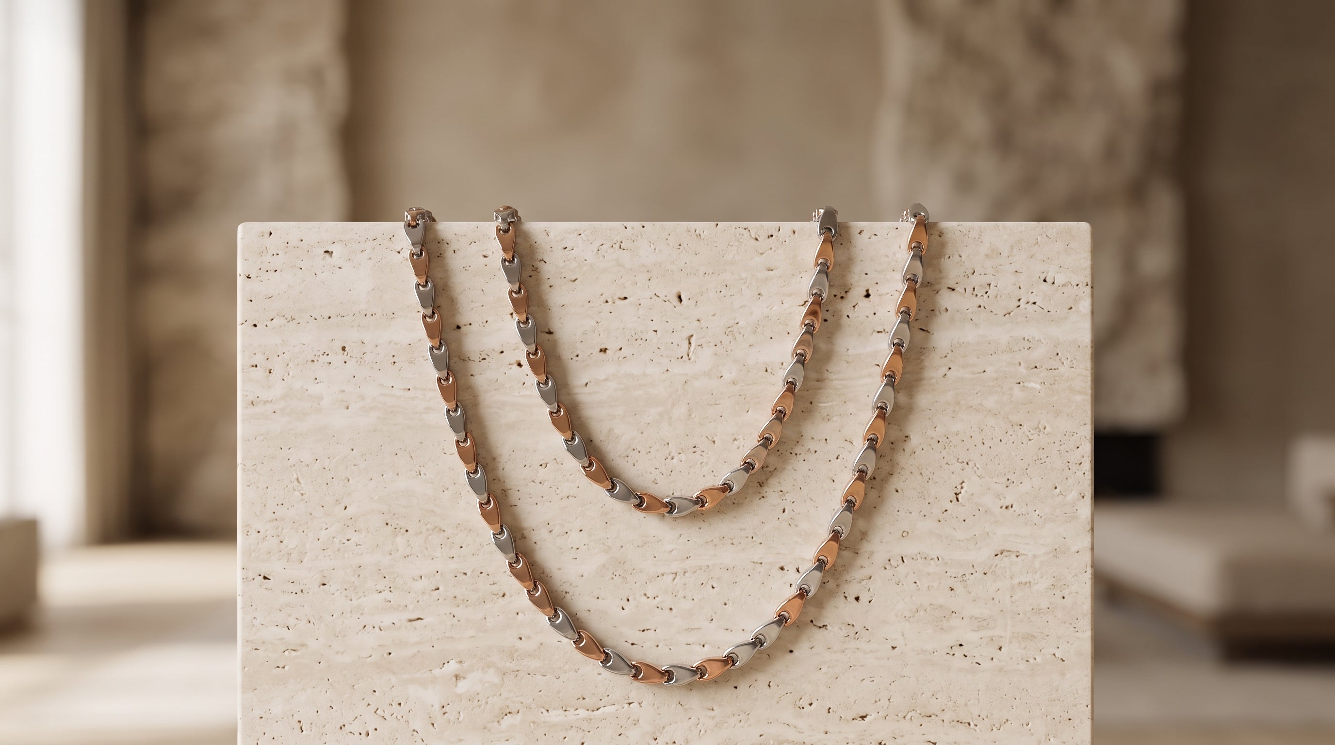 The Two-Tone Cuban Link Chain — Handcrafted Men's Statement