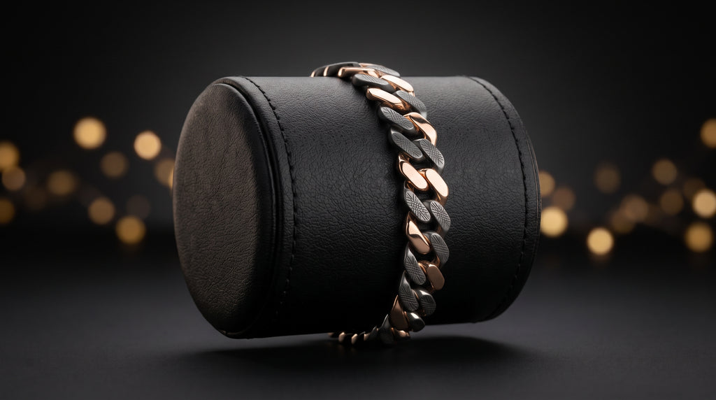 The Signature Two-Tone Link Bracelet — Handcrafted Men's Statement Piece