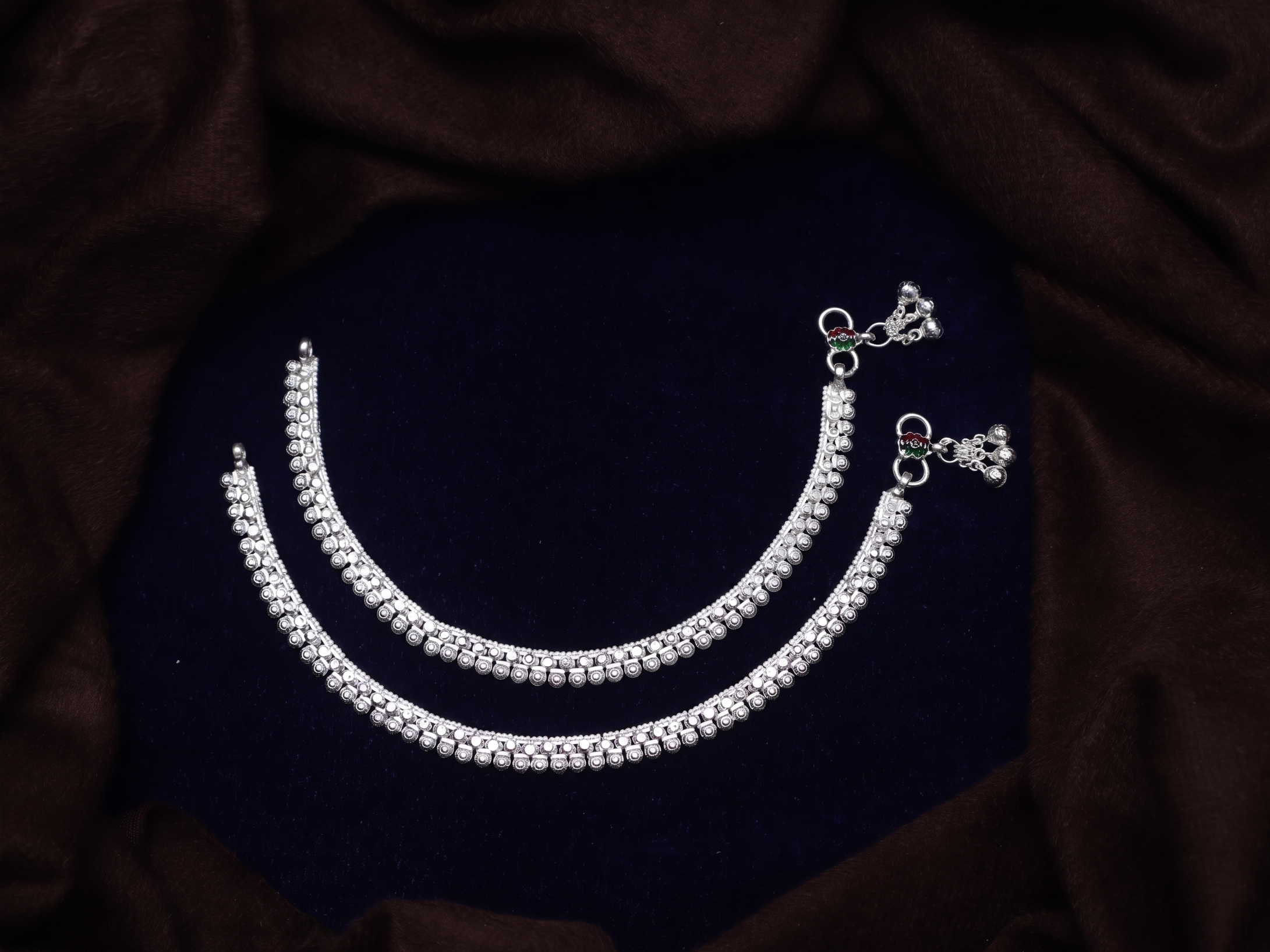 Royal Crystal Border Payal Pair