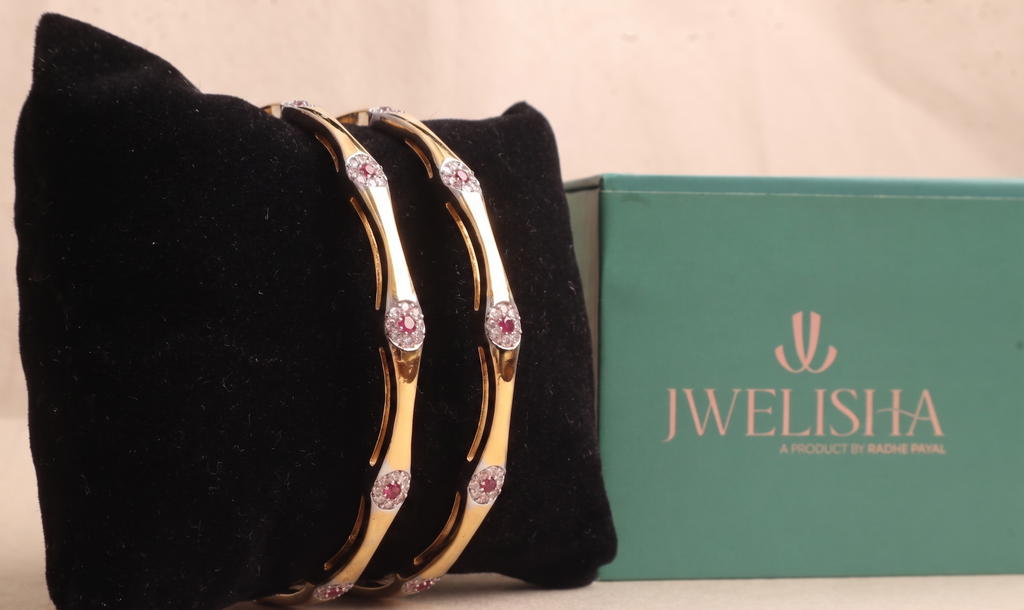 Luxury Silver-Plated German Silver Bangles | Jwelisha