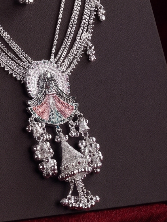 Royal Meenakari Bridal Kandora with Jhumka Tassels by Radhe Payal