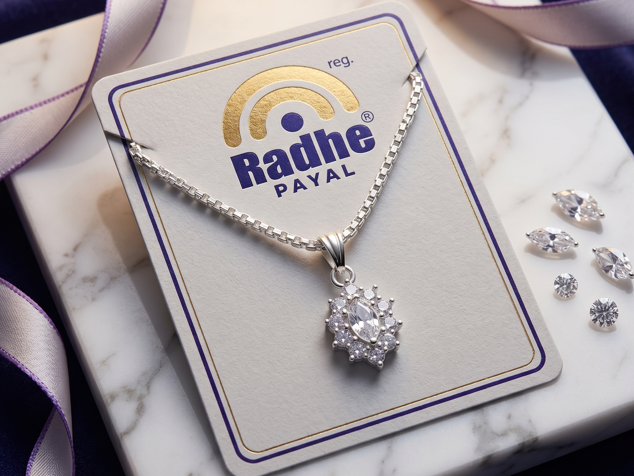 Premium German Silver Floral Pendant Necklace
