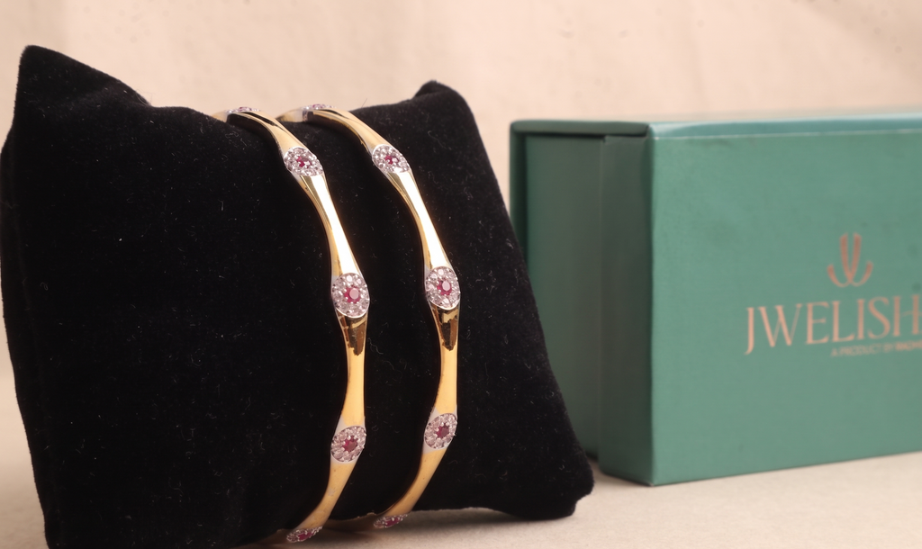 Luxury Silver-Plated German Silver Bangles | Jwelisha