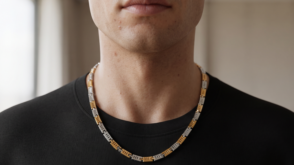 The Two-Tone Cuban Link Chain — Handcrafted Men's Statement