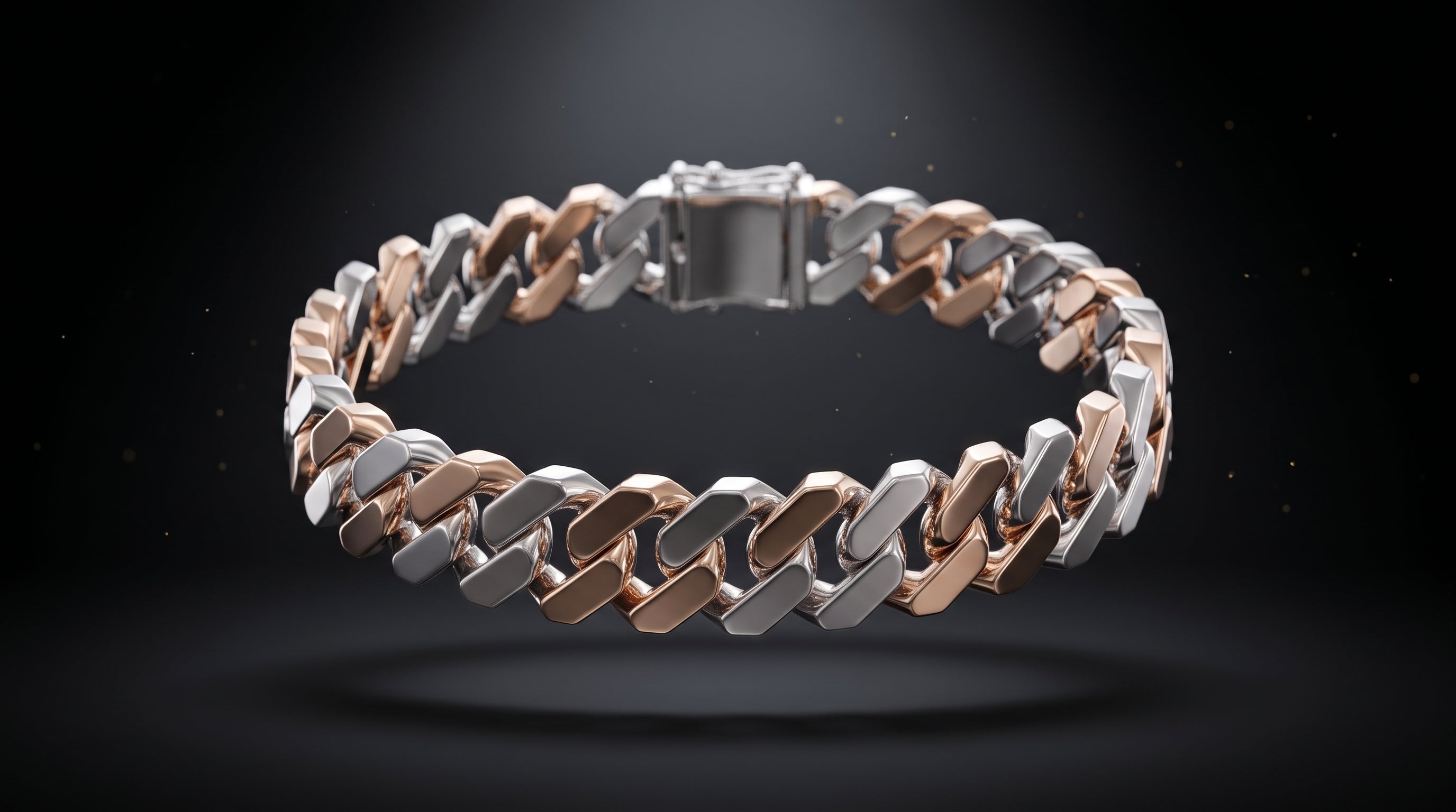 The Signature Two-Tone Link Bracelet — Handcrafted Men's Statement Piece