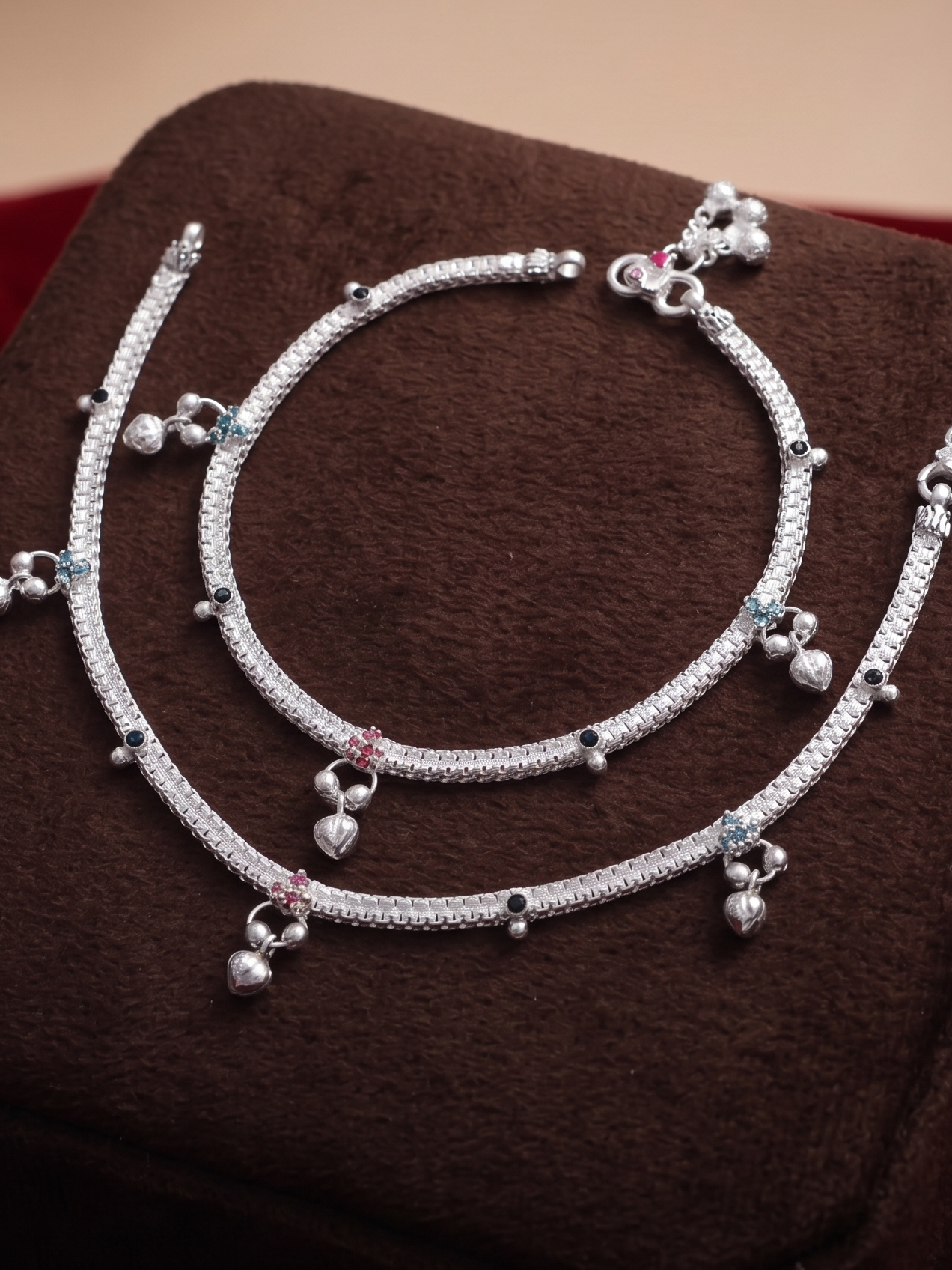 Designer German Silver Payal | 0 Touch Silver Plated Anklet for Women | Traditional Wear Fancy Payal