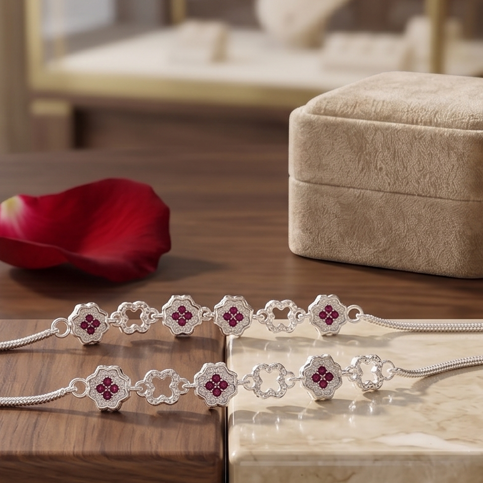 Antique Tribal Flower-Cluster Payal by Radhe Payal