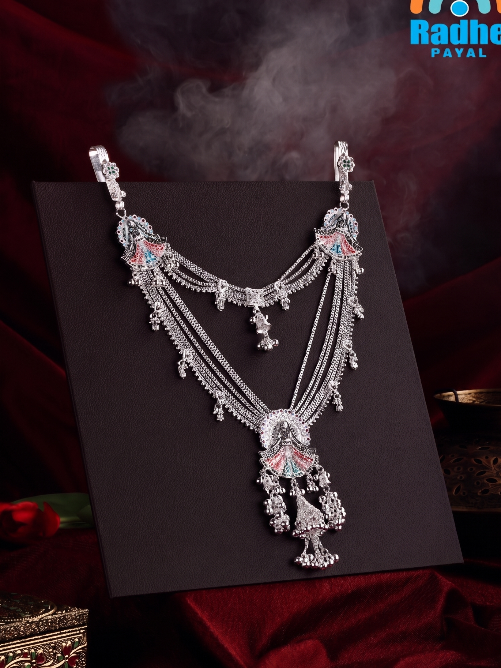 Royal Meenakari Bridal Kandora with Jhumka Tassels by Radhe Payal