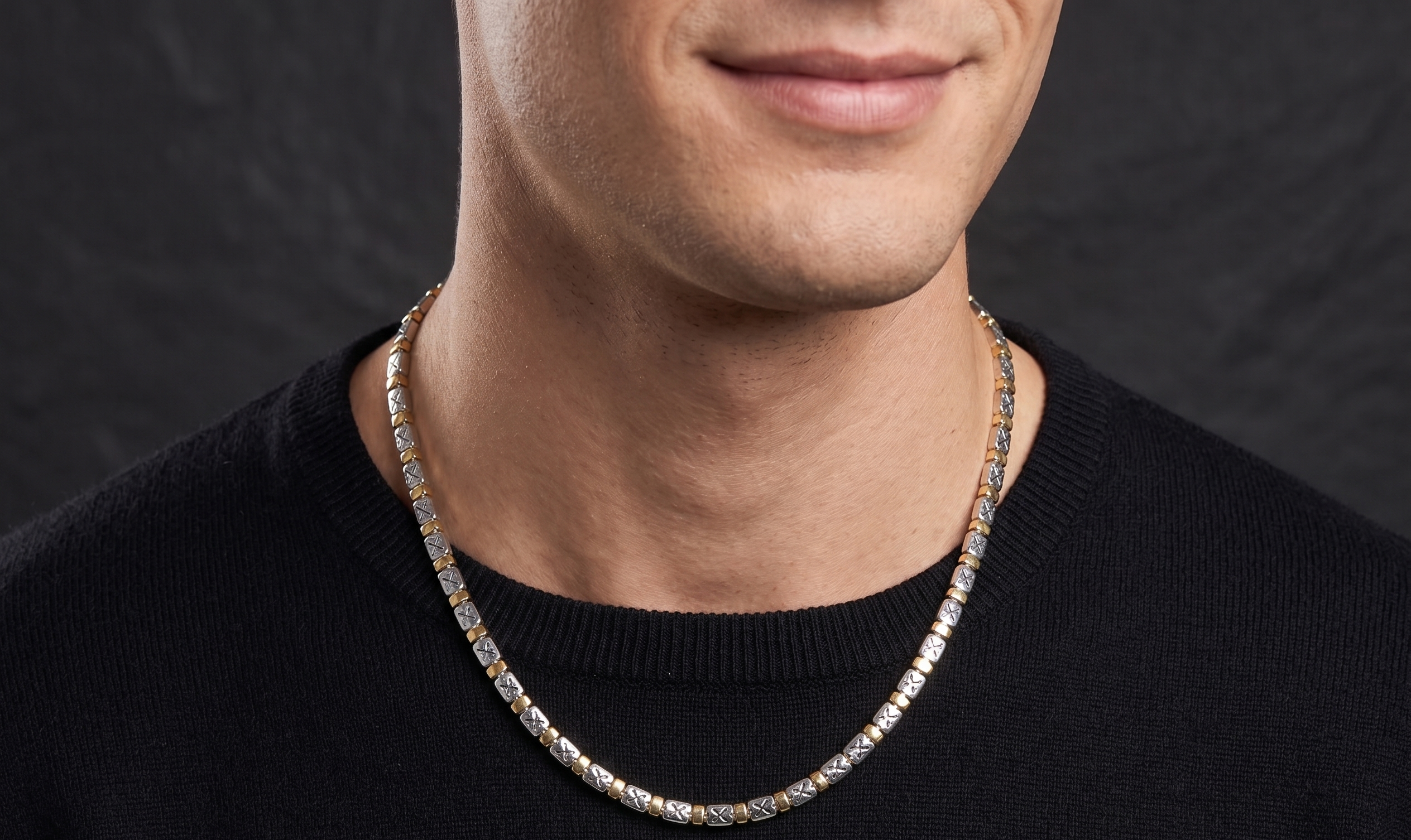 Premium German Silver Dual Tone Necklace | 0 Touch Silver Plated Fashion Jewellery
