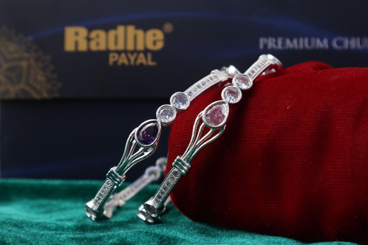 Classic Premium CZ Stone Bangles | Jwelisha