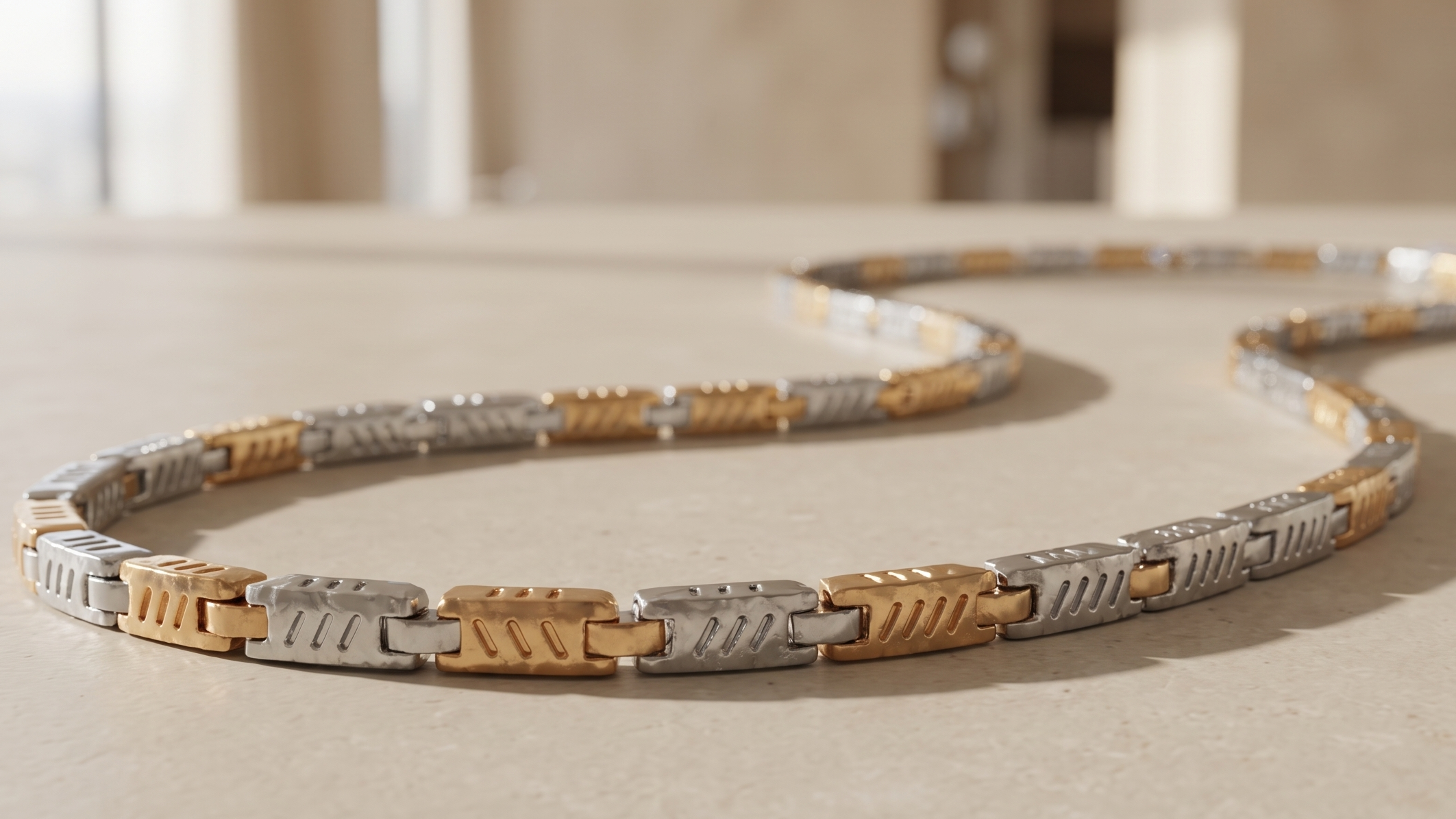 The Two-Tone Cuban Link Chain — Handcrafted Men's Statement