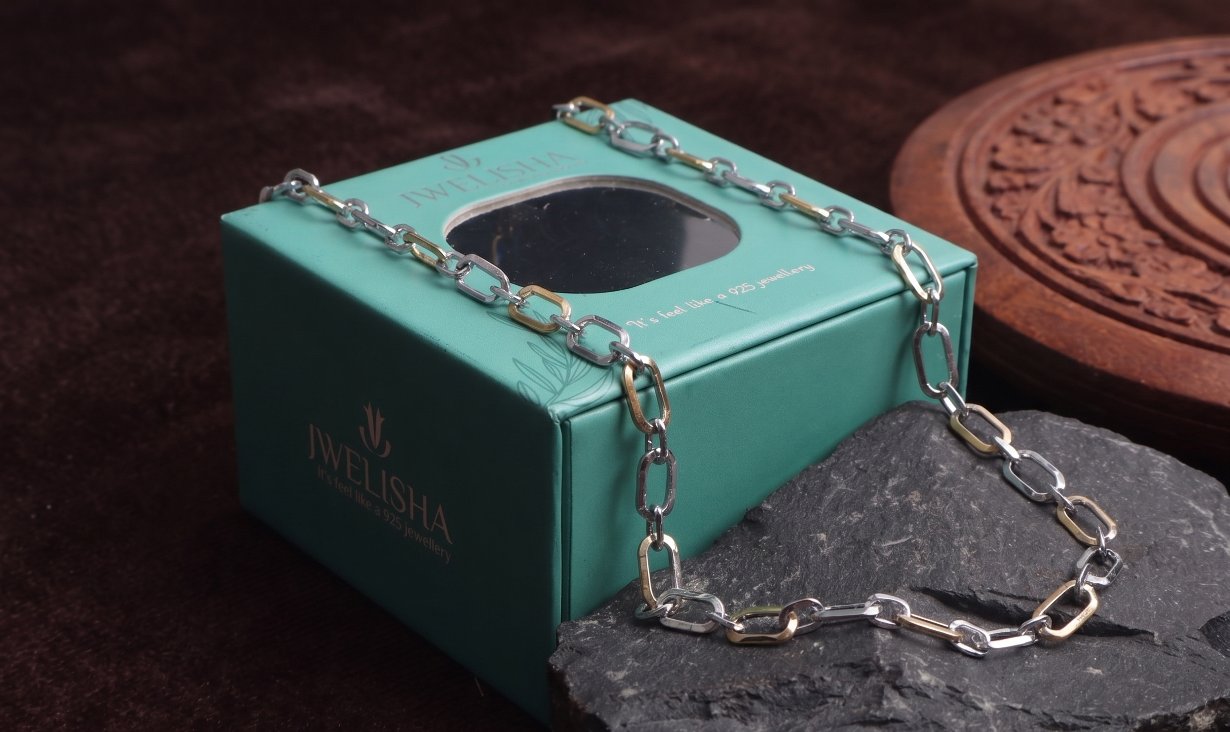 Premium German Silver Dual Tone Necklace | 0 Touch Silver Plated Fashion Jewellery