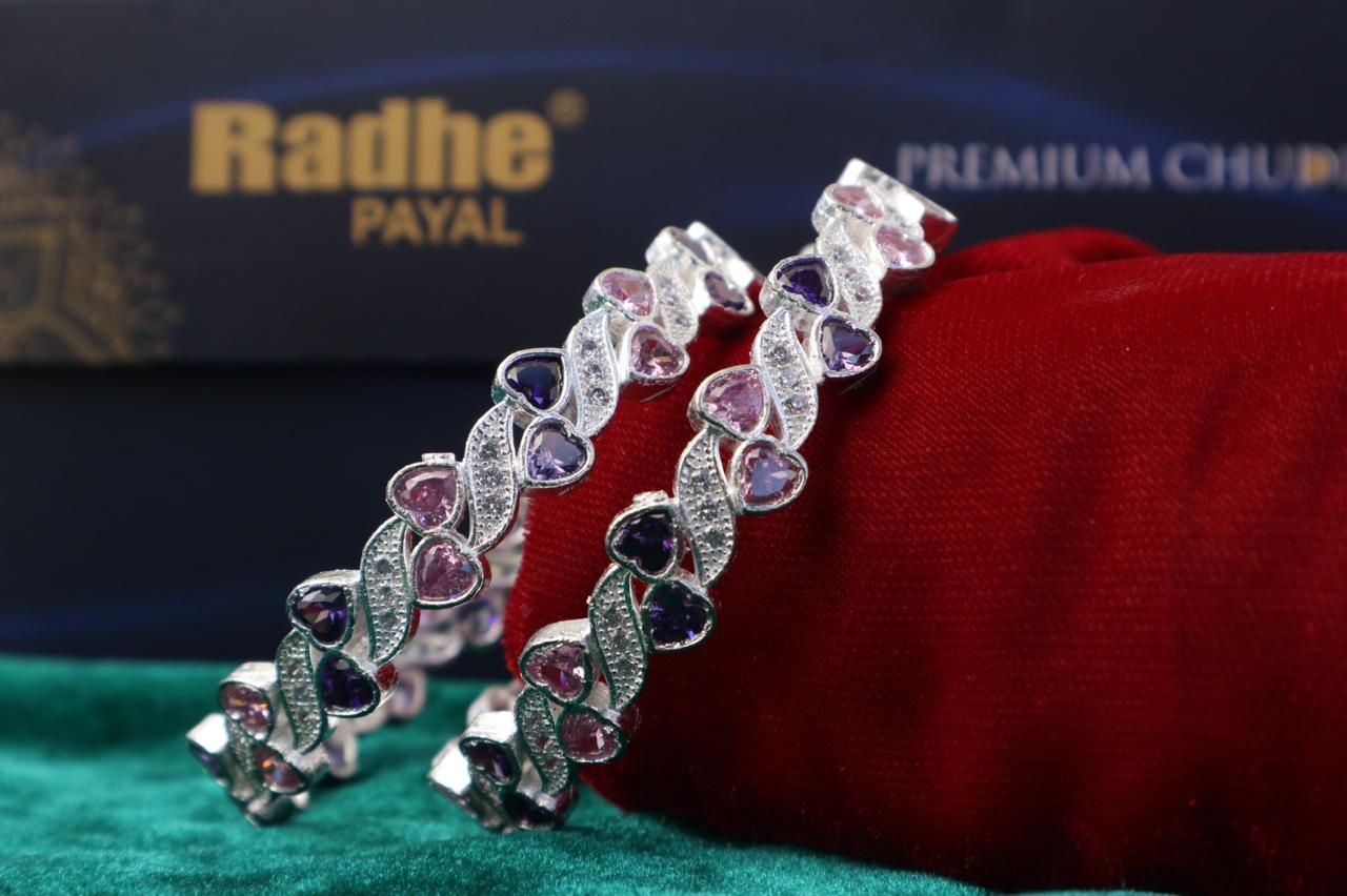 Classic Premium CZ Stone Bangles | Jwelisha