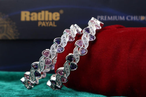 Classic Premium CZ Stone Bangles | Jwelisha