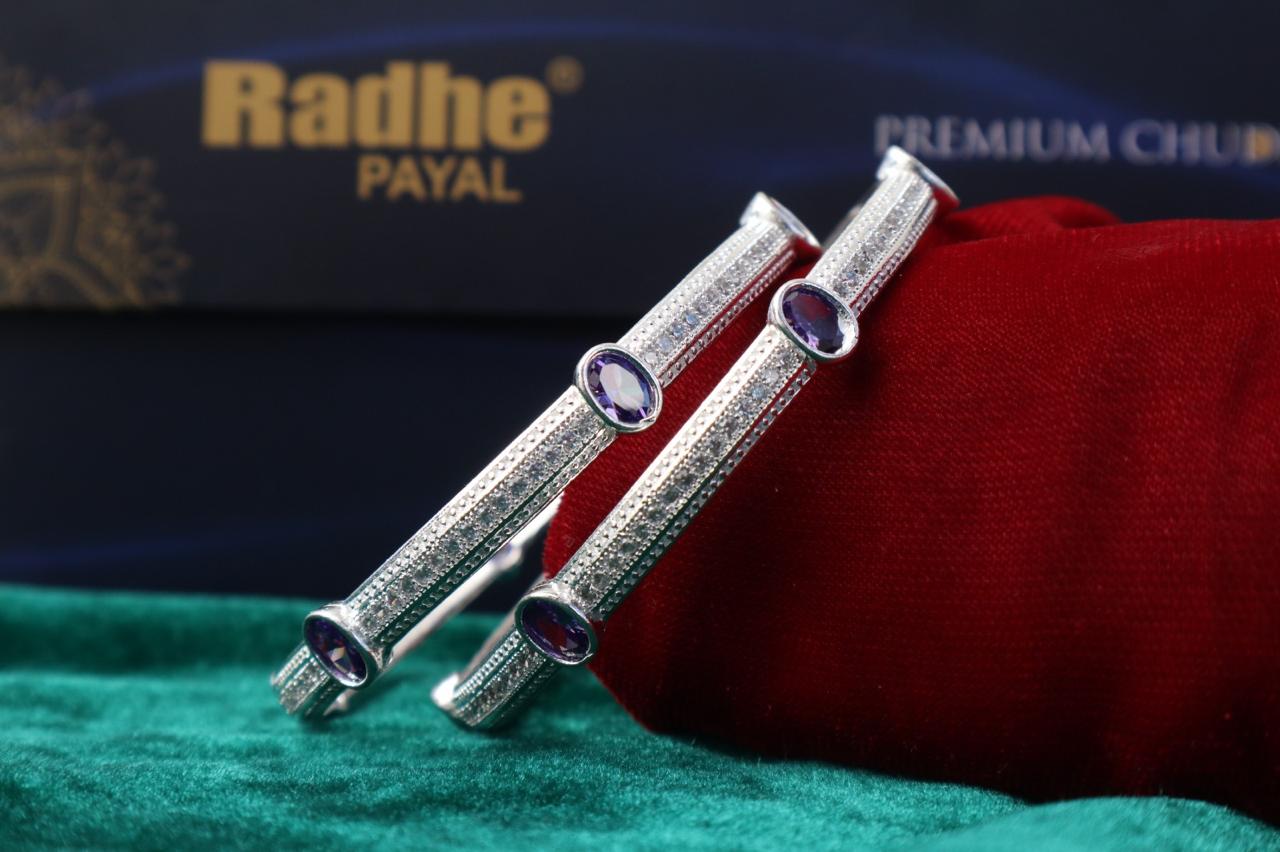 Classic Premium CZ Stone Bangles | Jwelisha