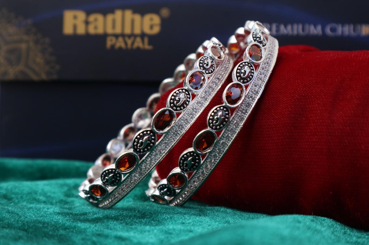 Classic Premium CZ Stone Bangles | Jwelisha