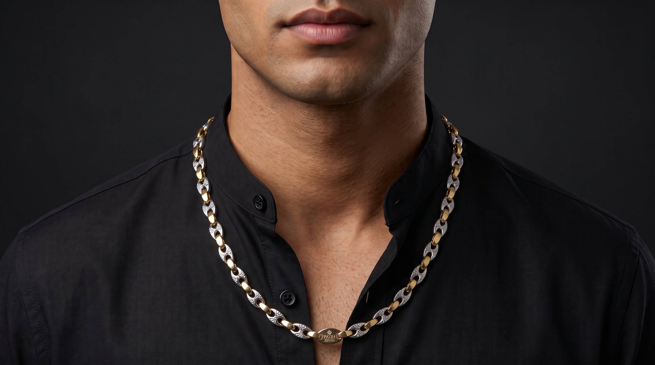 The Two-Tone Cuban Link Chain — Handcrafted Men's Statement