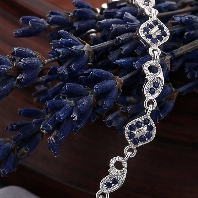 Royal Blue Stone Minimalist Fashion Payal by Radhe Payal