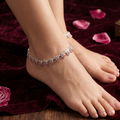 Elegant Pink & Maroon Stone-Studded Fashion Payal by Radhe Payal