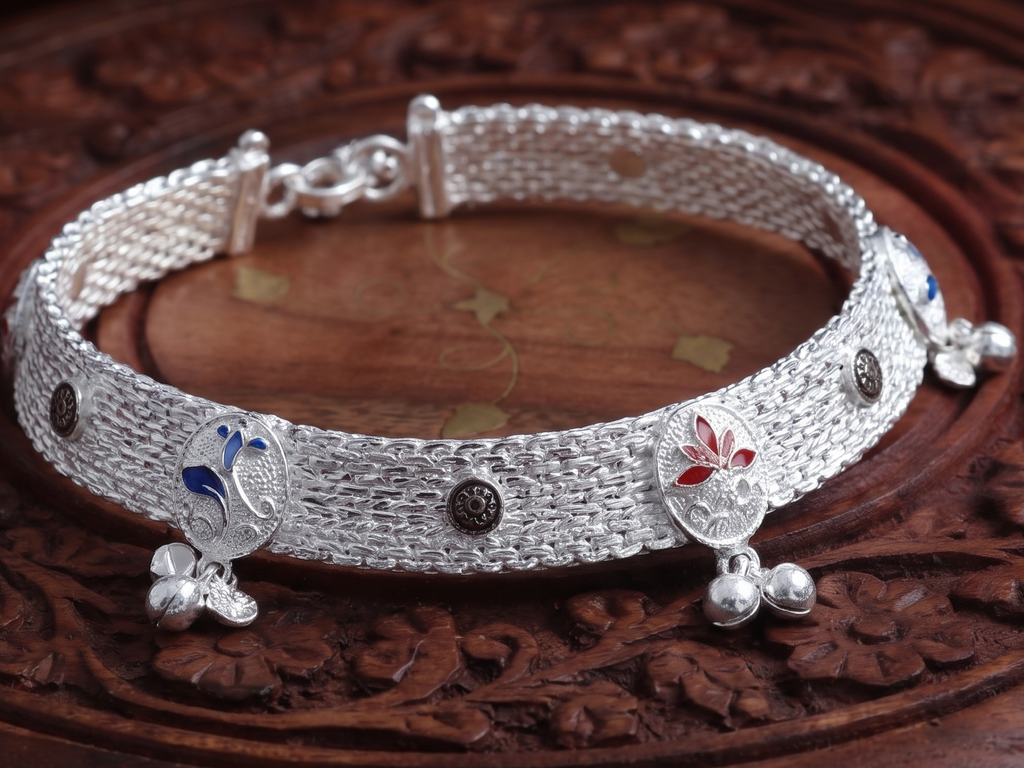Elegant German Silver Fancy Payal | 0 Touch Silver Plated Artificial Anklet