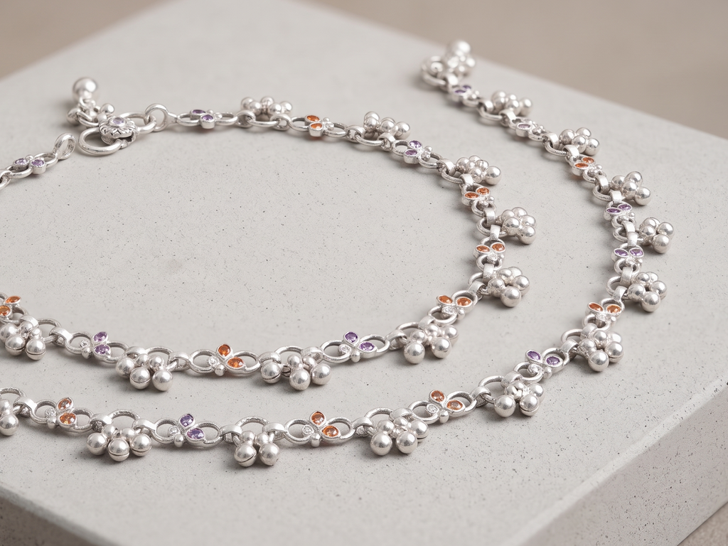 Royal Style German Silver Payal with Long Lasting Shine & Premium Craftsmanship