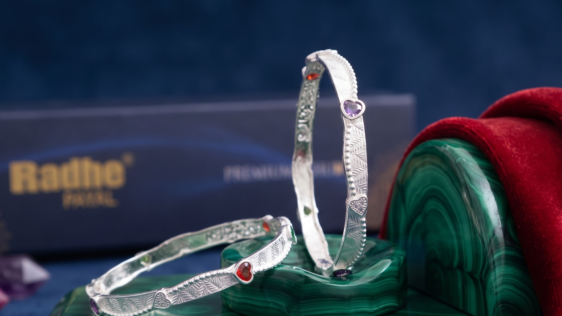 Designer German Silver Bangles for Women – Elegant Silver Plated Jewellery