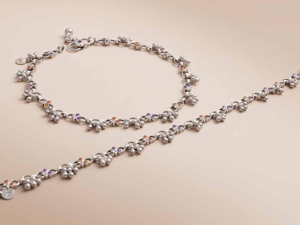 Royal Style German Silver Payal with Long Lasting Shine & Premium Craftsmanship