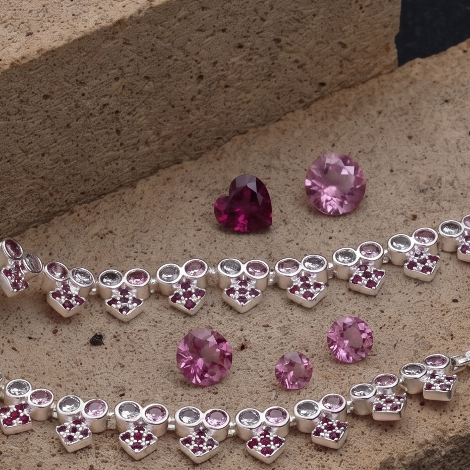 Elegant Pink & Maroon Stone-Studded Fashion Payal by Radhe Payal