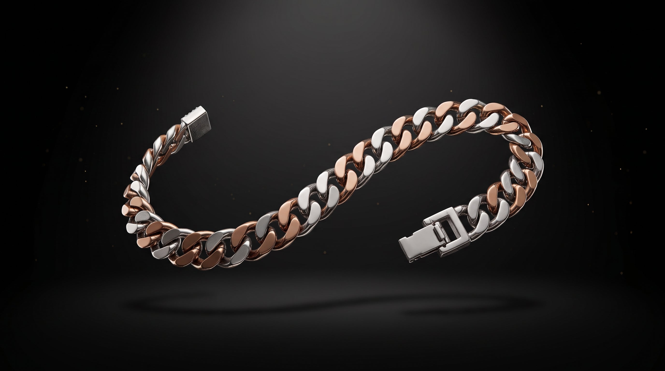 The Signature Two-Tone Link Bracelet — Handcrafted Men's Statement Piece