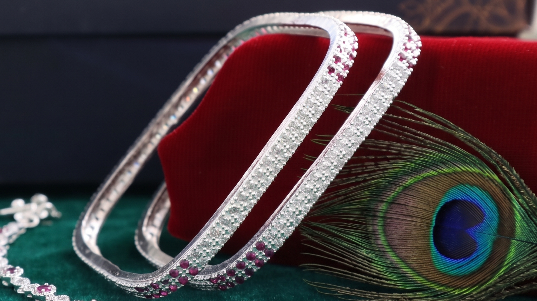 Designer German Silver Bangles for Women – Elegant Silver Plated Jewellery