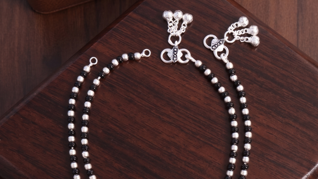 Premium German Silver Payal | 0 Touch Silver Plated Anklet for Women