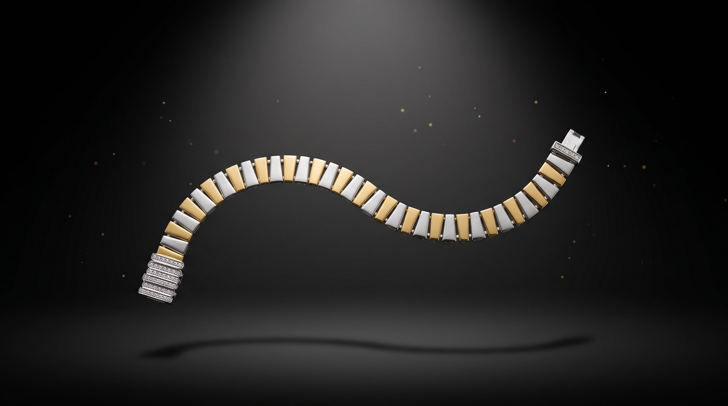 The Signature Two-Tone Link Bracelet — Handcrafted Men's Statement Piece