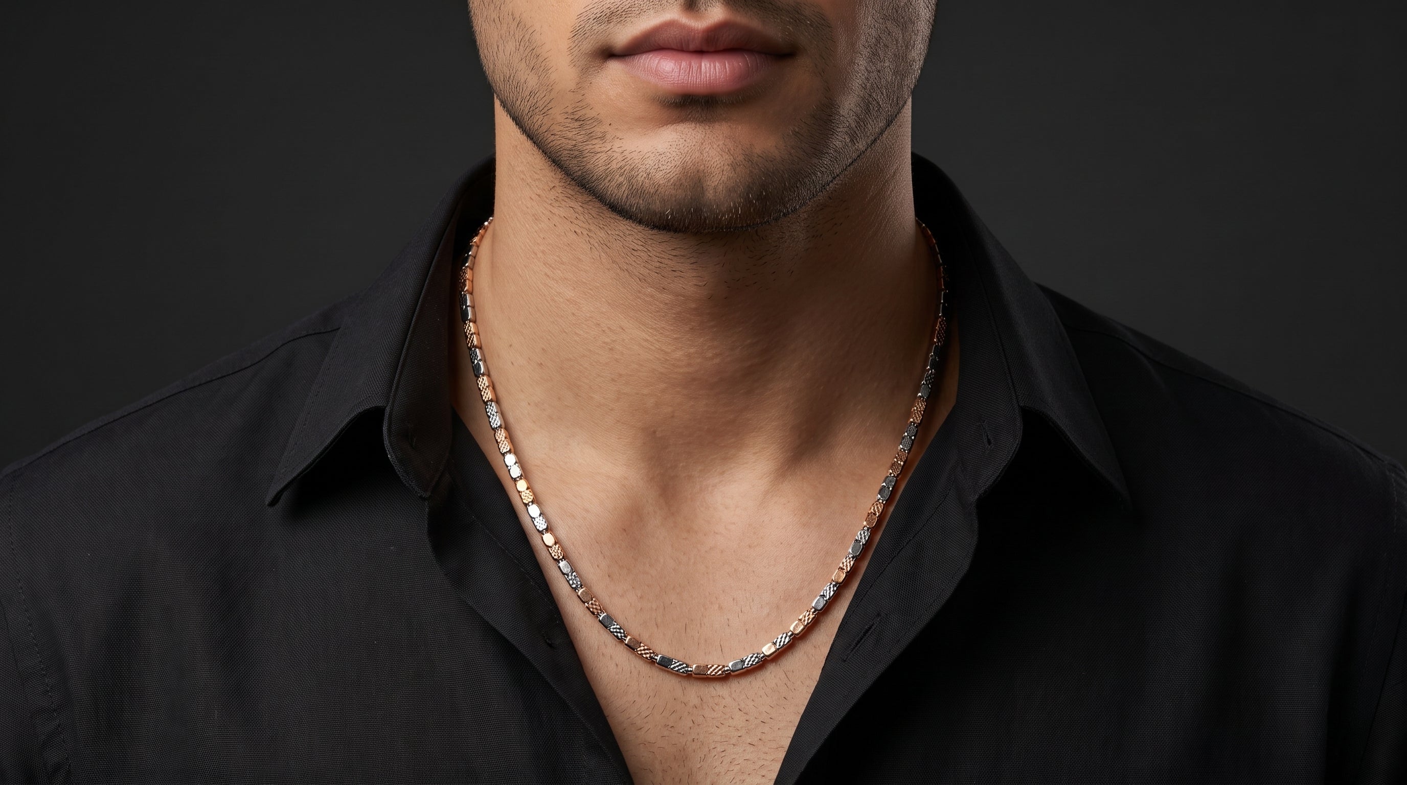 The Two-Tone Cuban Link Chain — Handcrafted Men's Statement