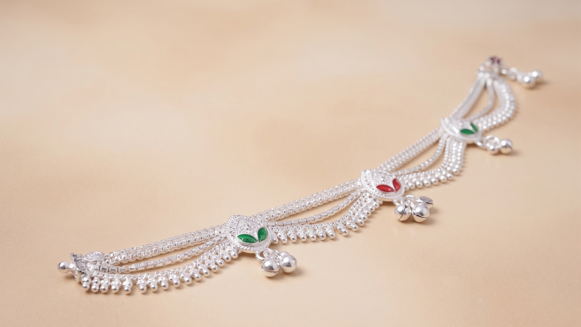 Premium German Silver Payal | 0 Touch Silver Plated Anklet for Women