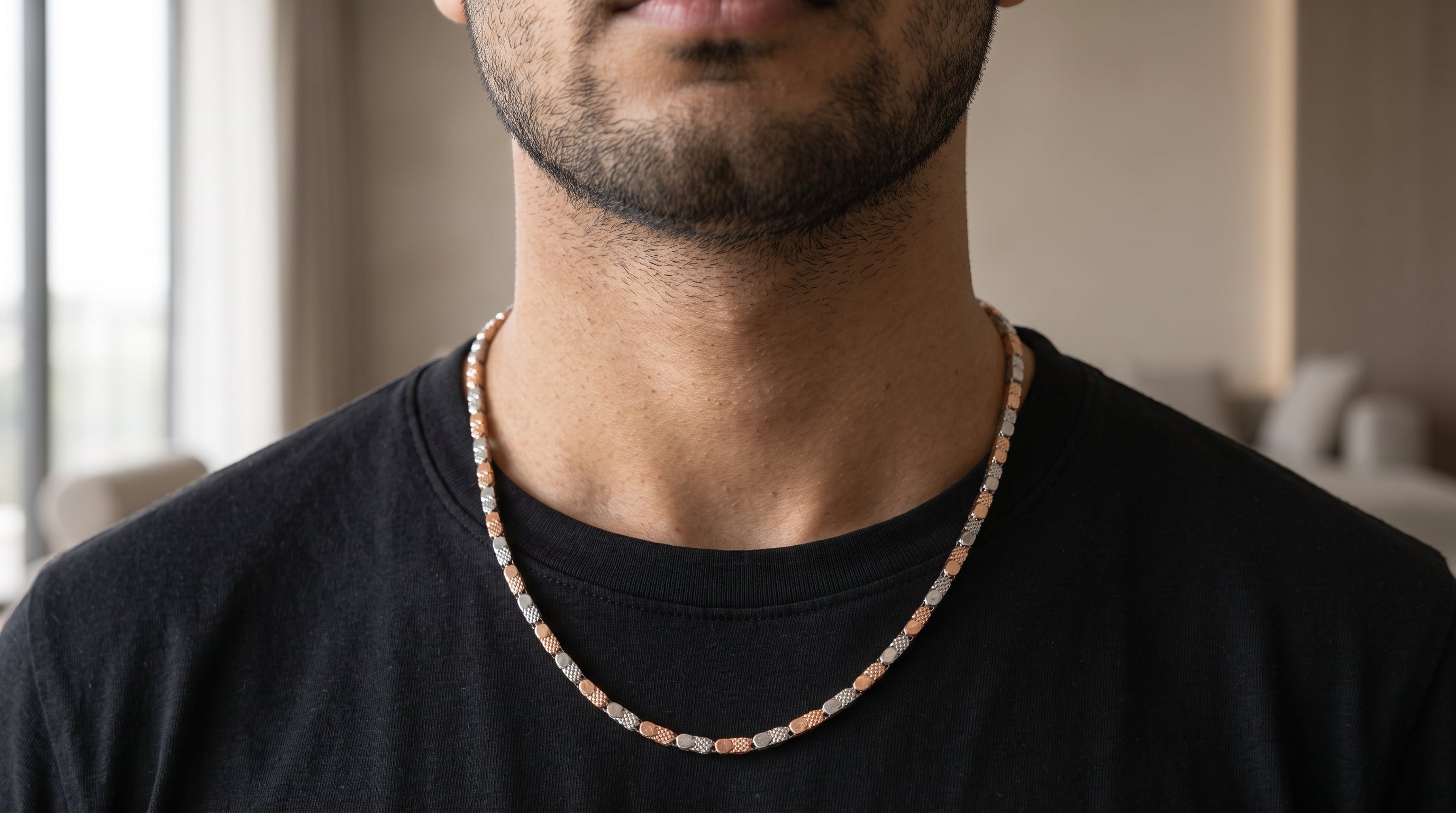 The Two-Tone Cuban Link Chain — Handcrafted Men's Statement