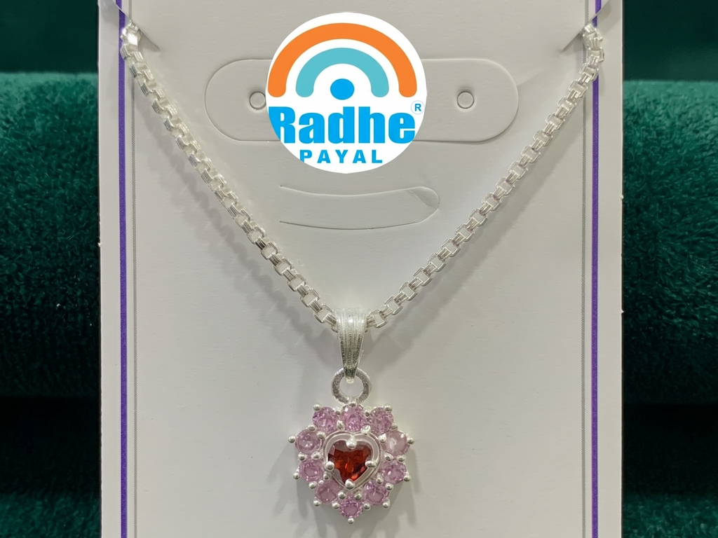 Premium German Silver Floral Pendant Necklace