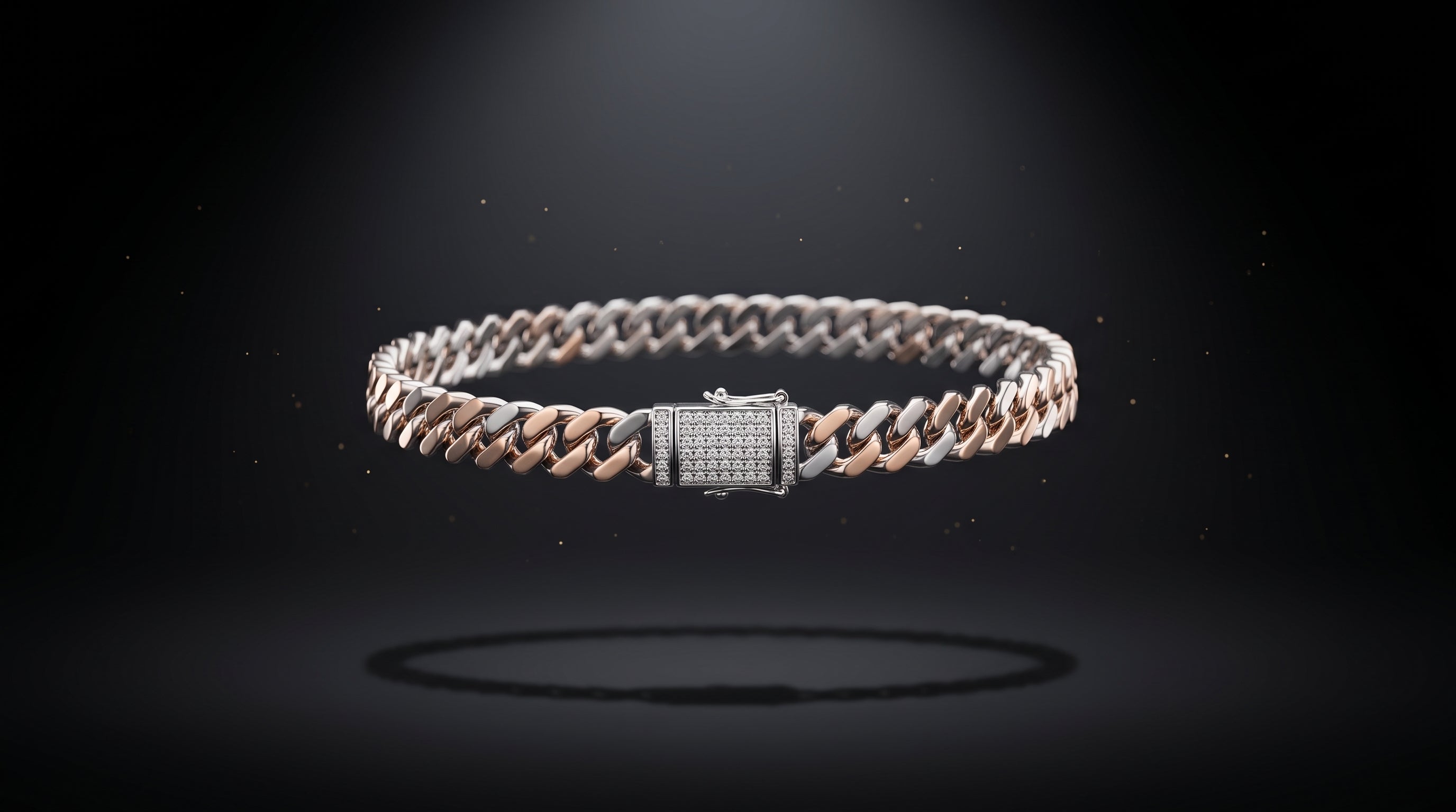 The Signature Two-Tone Link Bracelet — Handcrafted Men's Statement Piece