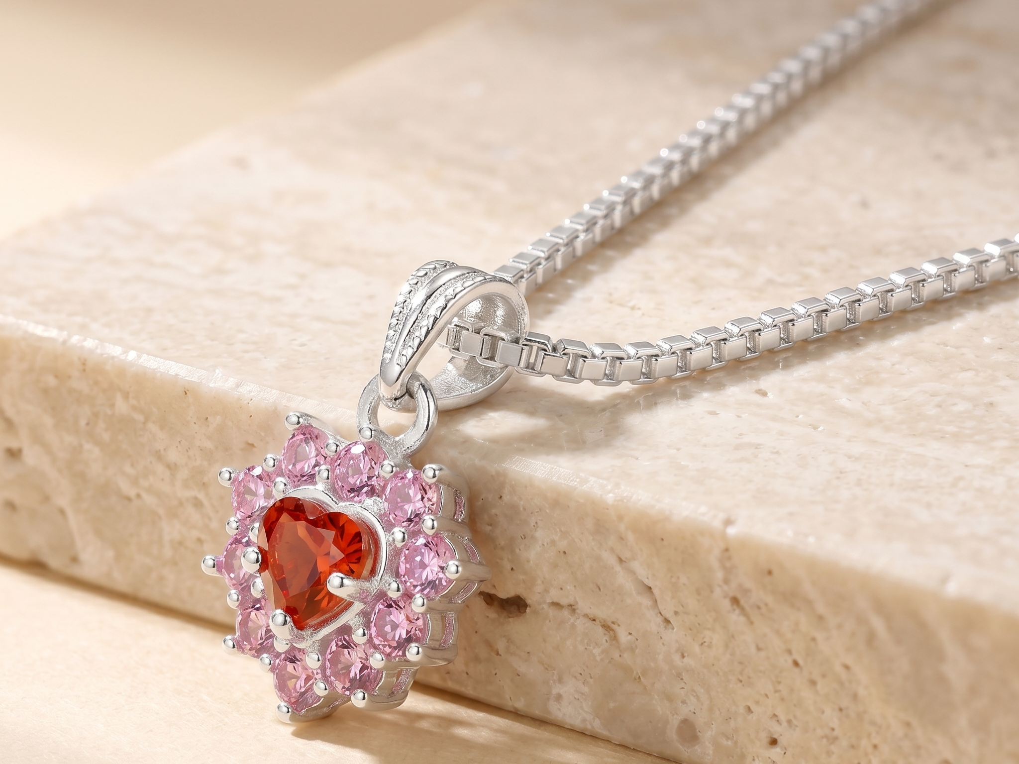 Premium German Silver Floral Pendant Necklace