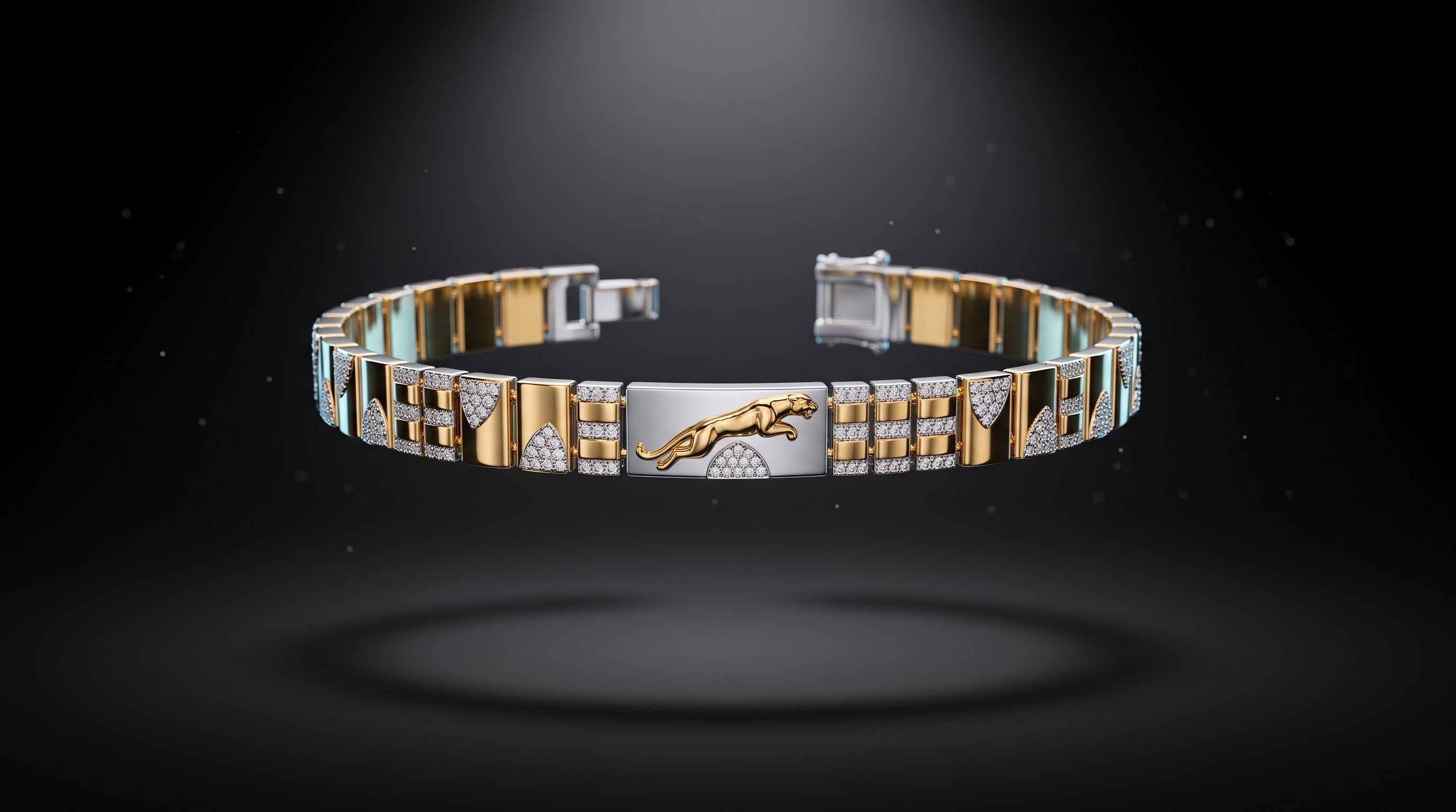 The Signature Two-Tone Link Bracelet — Handcrafted Men's Statement Piece