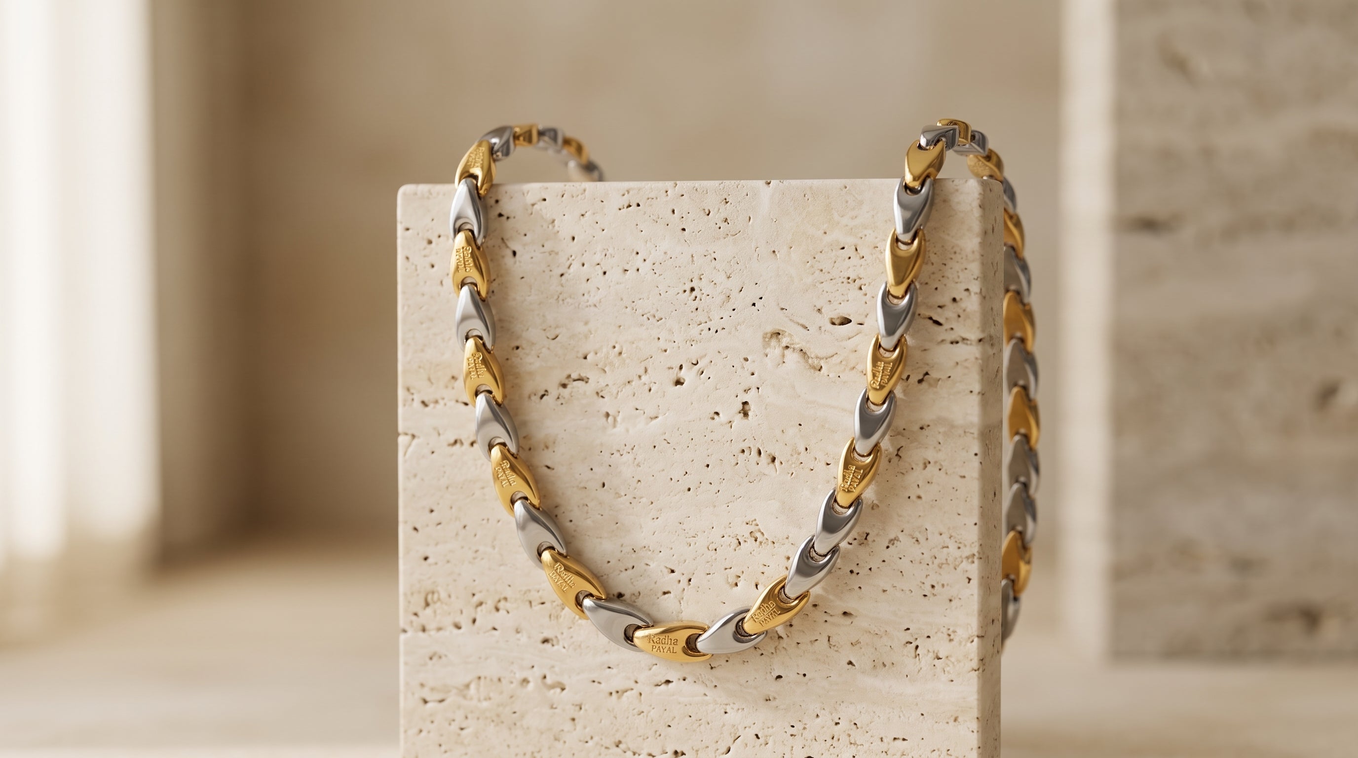 The Two-Tone Cuban Link Chain — Handcrafted Men's Statement