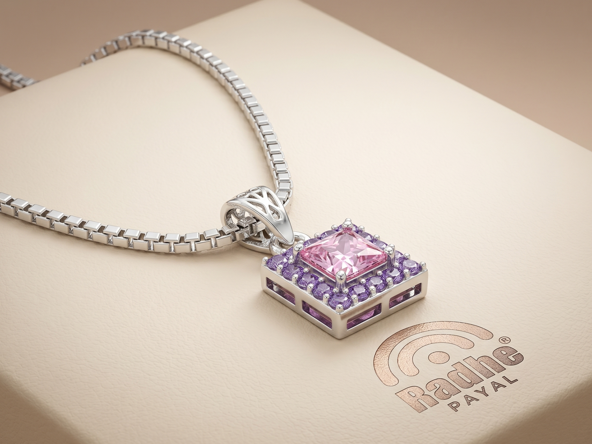 Premium German Silver Floral Pendant Necklace