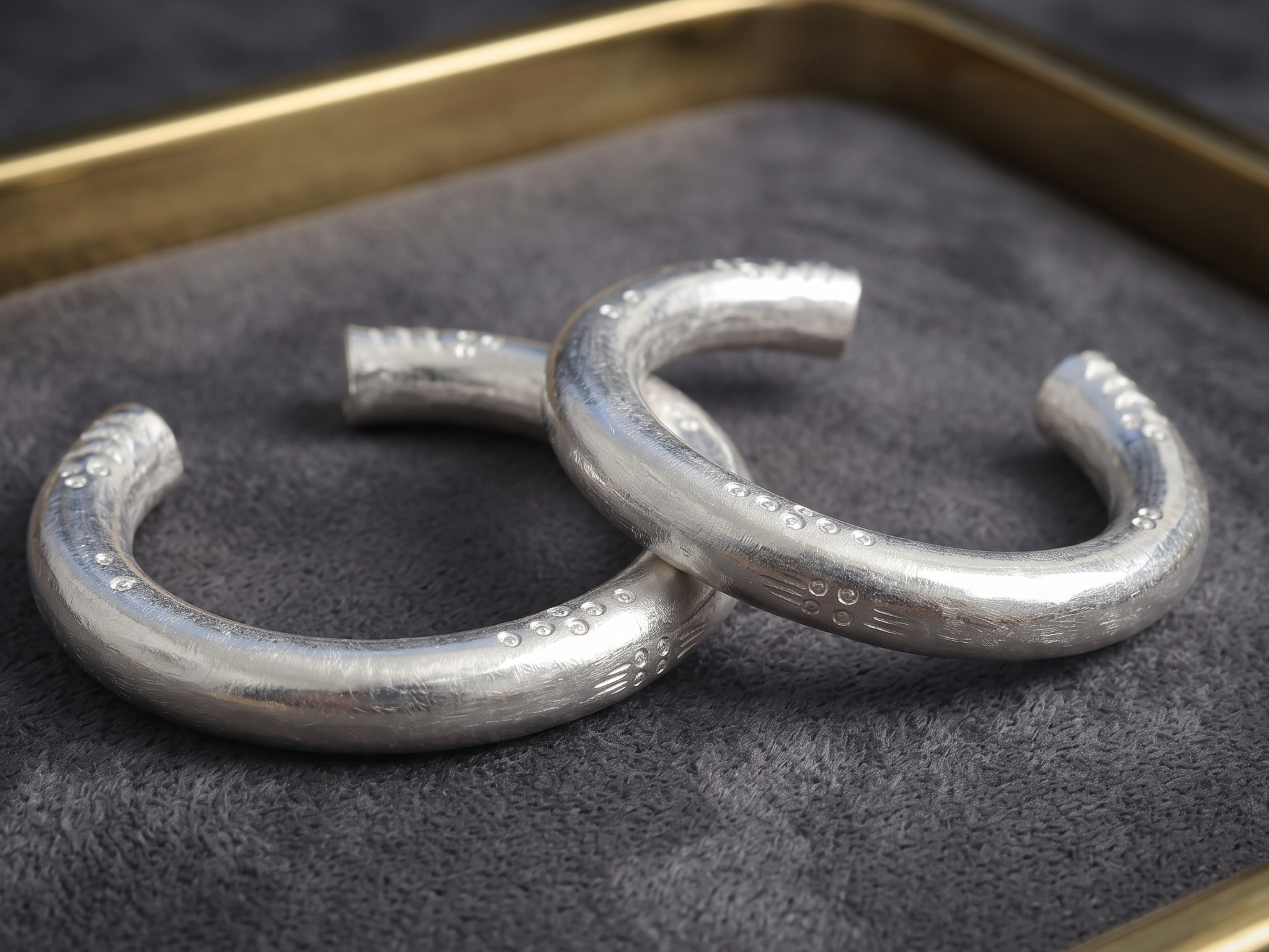 Antique Oxidized German Silver Kadla – Heavy Tribal Style Anklets for Festive & Folk Wear