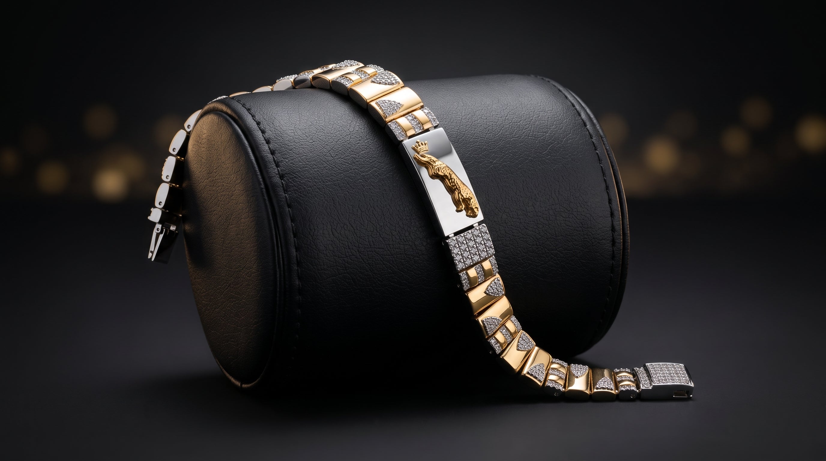 The Signature Two-Tone Link Bracelet — Handcrafted Men's Statement Piece