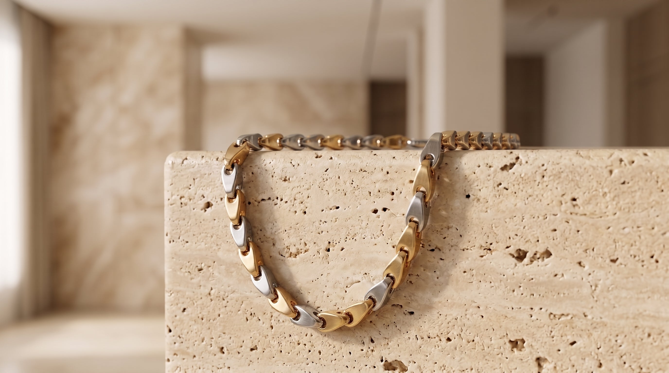 The Two-Tone Cuban Link Chain — Handcrafted Men's Statement