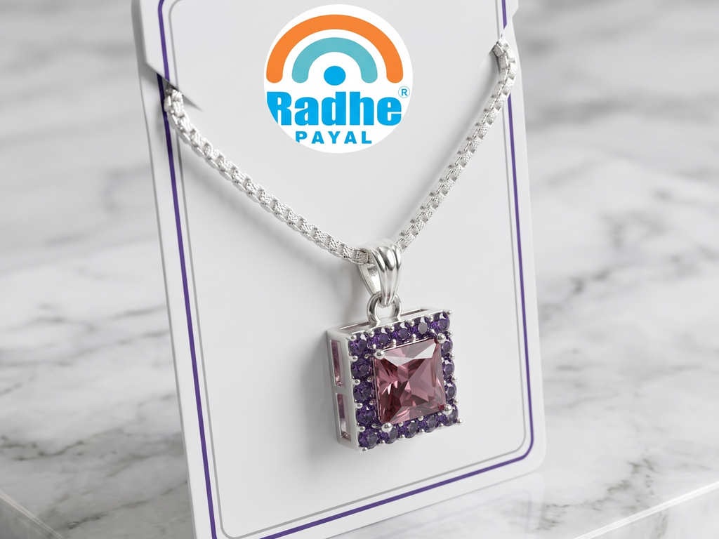 Premium German Silver Floral Pendant Necklace