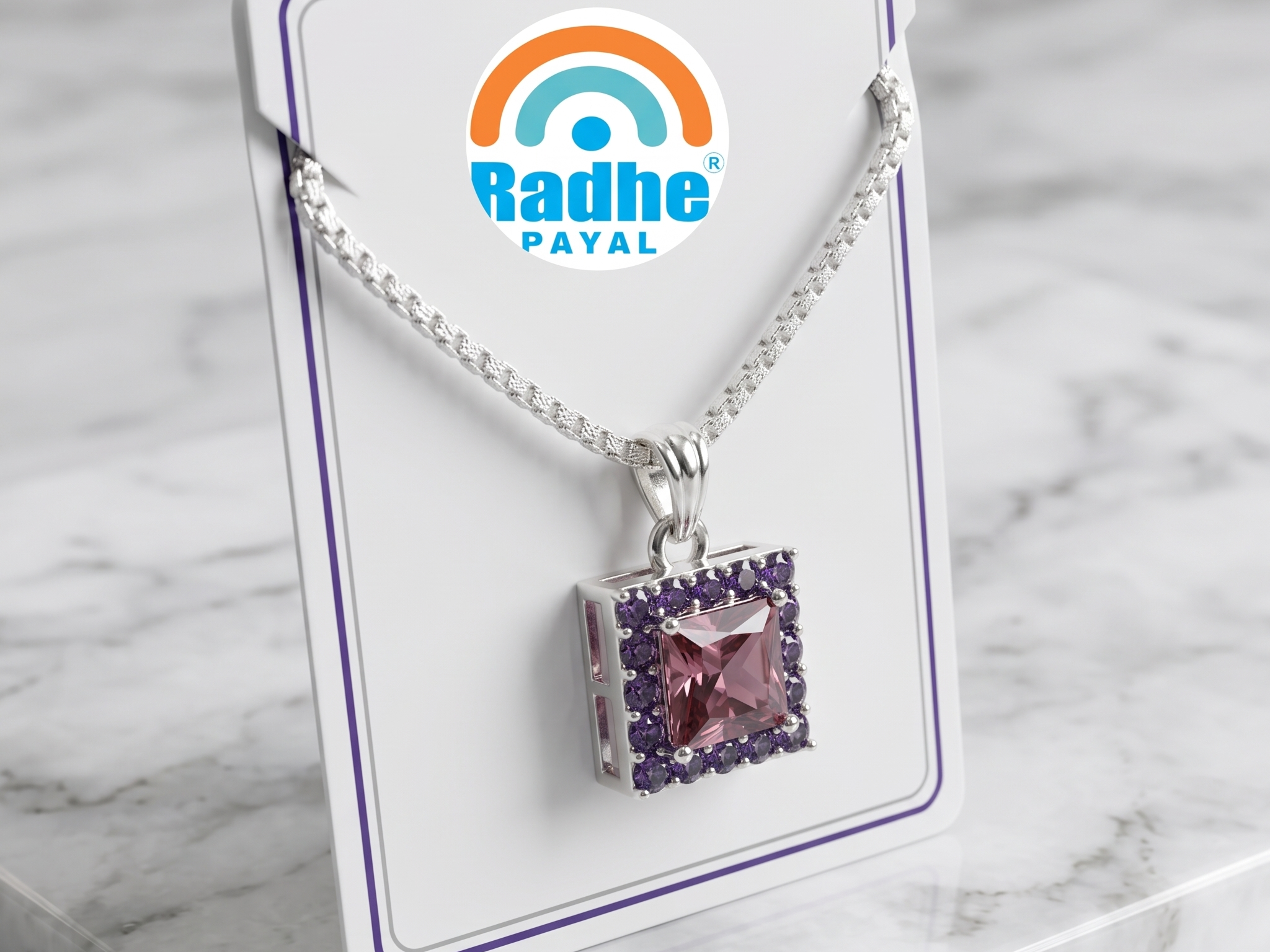 Premium German Silver Floral Pendant Necklace