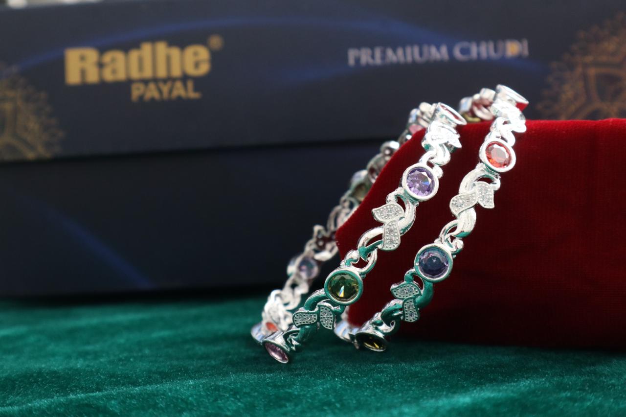 Designer German Silver Bangles for Women – Elegant Silver Plated Jewellery