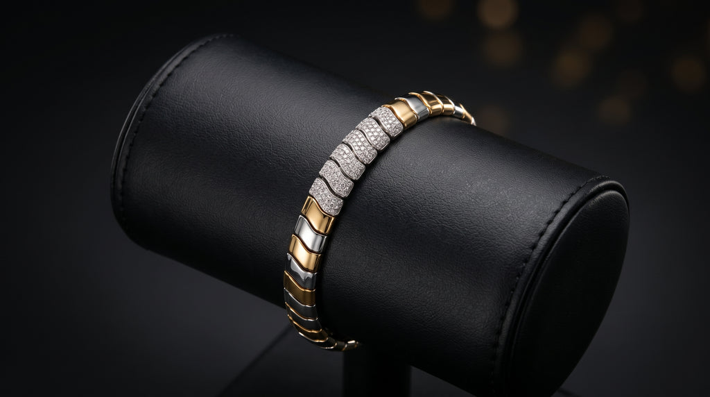 The Signature Two-Tone Link Bracelet — Handcrafted Men's Statement Piece