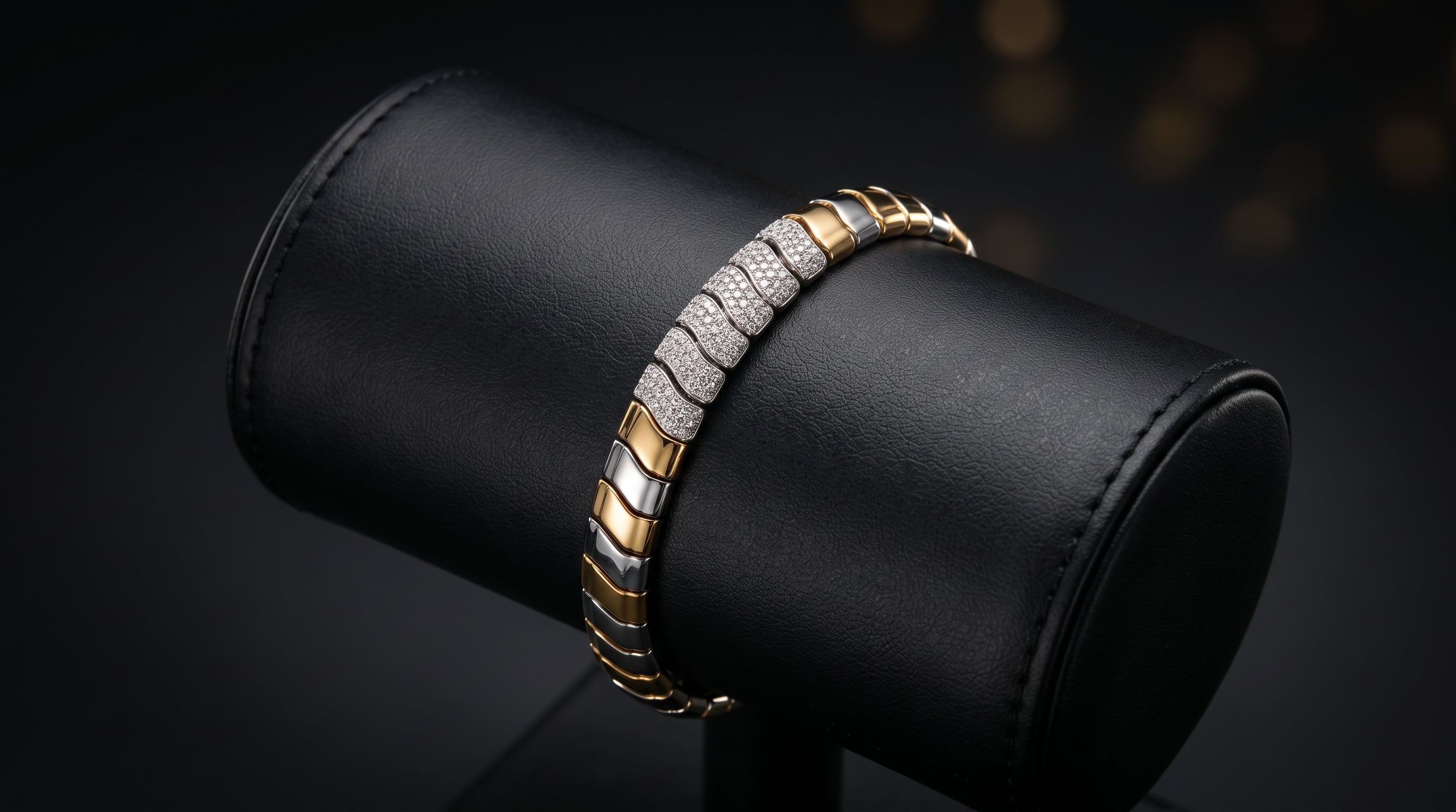The Signature Two-Tone Link Bracelet — Handcrafted Men's Statement Piece