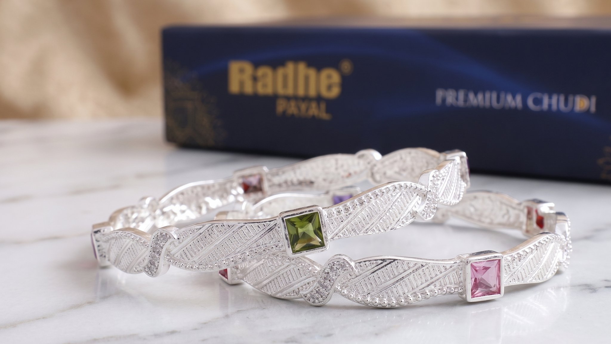 Designer German Silver Bangles for Women – Elegant Silver Plated Jewellery